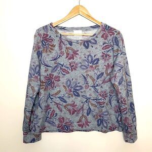 Anthropologie T.la Floral Crewneck Sweatshirt